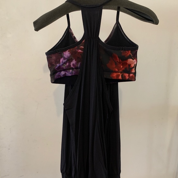 Lululemon Tank Top Black Floral 4 - Picture 3 of 11